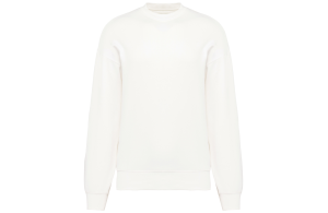 Sweat col rond blanc oversize écoresponsable