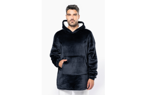 Plaid poncho polaire personnalisable à poche kangourou
