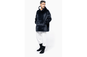 Plaid poncho polaire personnalisable à poche kangourou