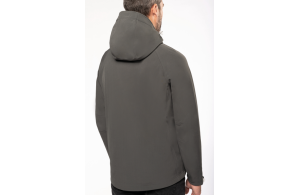 Veste softshell personnalisée à capuche amovible homme