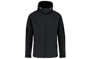 Veste softshell personnalisée à capuche amovible homme