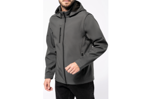 Softshell personnalisée avec capuche et manches amovibles