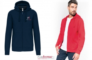 Veste à capuche premium haut de gamme personnalisable pour homme