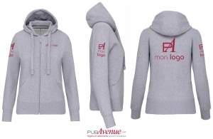Veste à capuche premium haut de gamme personnalisable pour femme