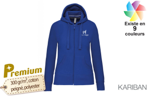 Veste à capuche premium haut de gamme pour femme personnalisable 