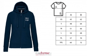 Veste à capuche premium haut de gamme pour femme