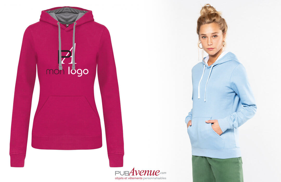 Sweat à capuche femme personnalisée