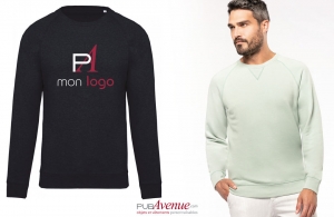 Sweat personnalisé coupe sport en coton bio pour homme