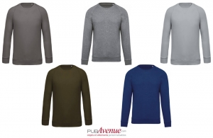 Sweat personnalisé coupe sport en coton bio pour homme