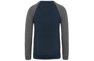 Sweat bicolore personnalisé en coton bio pour homme