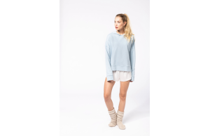 Sweat à capuche lounge en coton bio pour femme