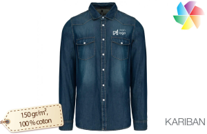 Chemise western country personnalisée pour homme 
