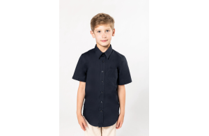 Chemise personnalisée à manche courte en popeline pour enfant