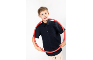 Chemise personnalisée à manche courte en popeline pour enfant