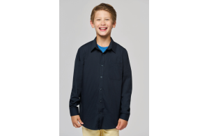 Chemise personnalisée popeline manche longues enfant