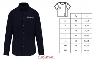 Chemise personnalisée business manches longues homme