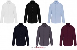 Chemise personnalisée business à manches longues pour homme