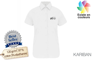 Chemise de travail personnalisée kariban pour femme