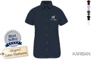 Chemise de travail personnalisée kariban pour femme