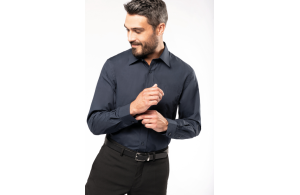 Chemise personnalisée popeline manche longues homme