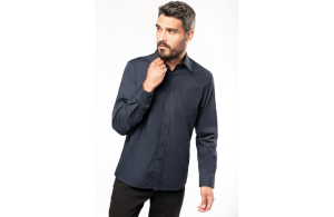 Chemise personnalisée popeline manche longues homme