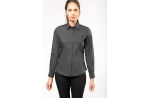 Chemise personnalisée à manche longues en popeline pour femme