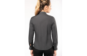 Chemise personnalisée à manche longues en popeline pour femme