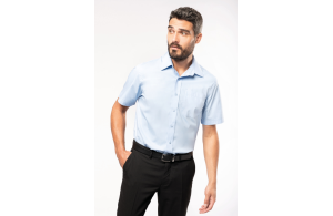Chemise personnalisée à manche courte en popeline pour homme