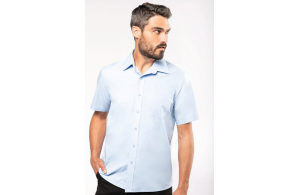 Chemise personnalisée à manche courte en popeline pour homme