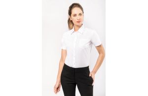 Chemise personnalisée à manche courte en popeline pour femme