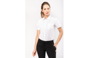 Chemise personnalisée popeline manche courte femme