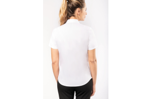 Chemise personnalisée à manche courte en popeline pour femme