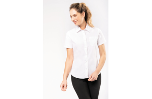 Chemise personnalisée à manche courte en popeline pour femme
