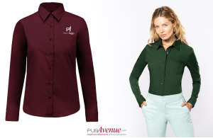 Chemise personnalisée à manches longues pour femme