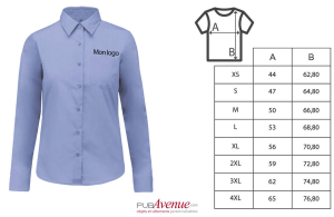 Chemise personnalisée à manches longues pour femme