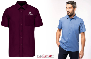 Chemise personnalisée à manches courtes pour homme