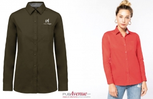 Chemise personnalisée tendance look décontracté femme