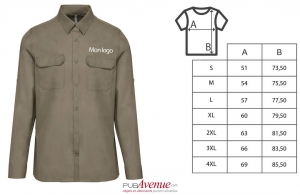 Chemise randonnée personnalisée pour homme