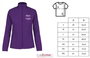 Veste polaire personnalisée kariban pour femme