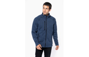 Veste sportive chiné à tricot intérieur gratté pour homme