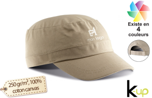 Casquette Havana 3 panneaux en coton canvas publicitaire personnalisée 