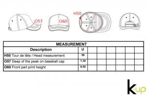 Casquette personnalisée 5 pans à visière sandwich contrasté