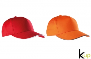 Casquette personnalisée liseré sandwich 5 pans coton léger