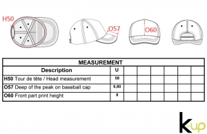 Casquette personnalisée liseré sandwich 5 pans coton léger