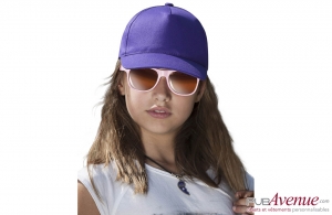 Casquette personnalisée enfant 5 panneaux en coton sergé