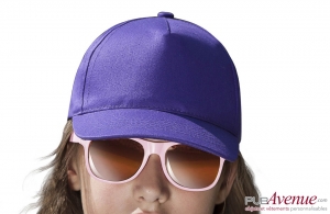 Casquette personnalisée enfant 5 panneaux en coton sergé