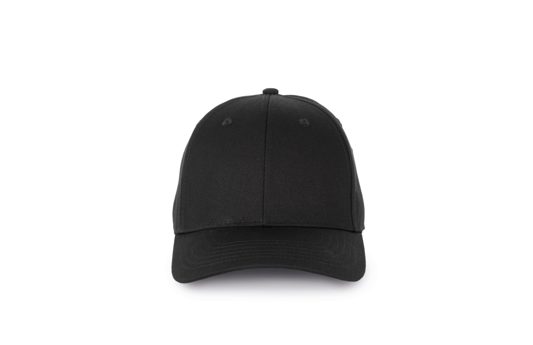 Casquette Homme Orlando 6 panneaux noir liseré blanc - KARIBAN