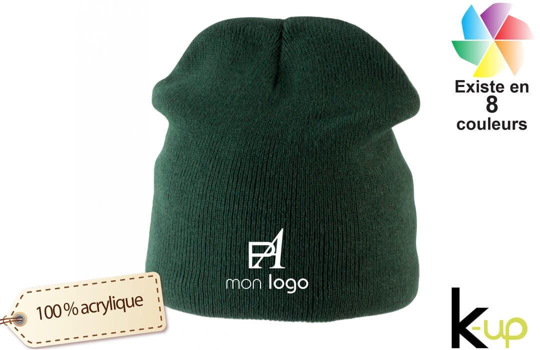 Compagno bonnet homme hiver beanie avec doublure chaude motif