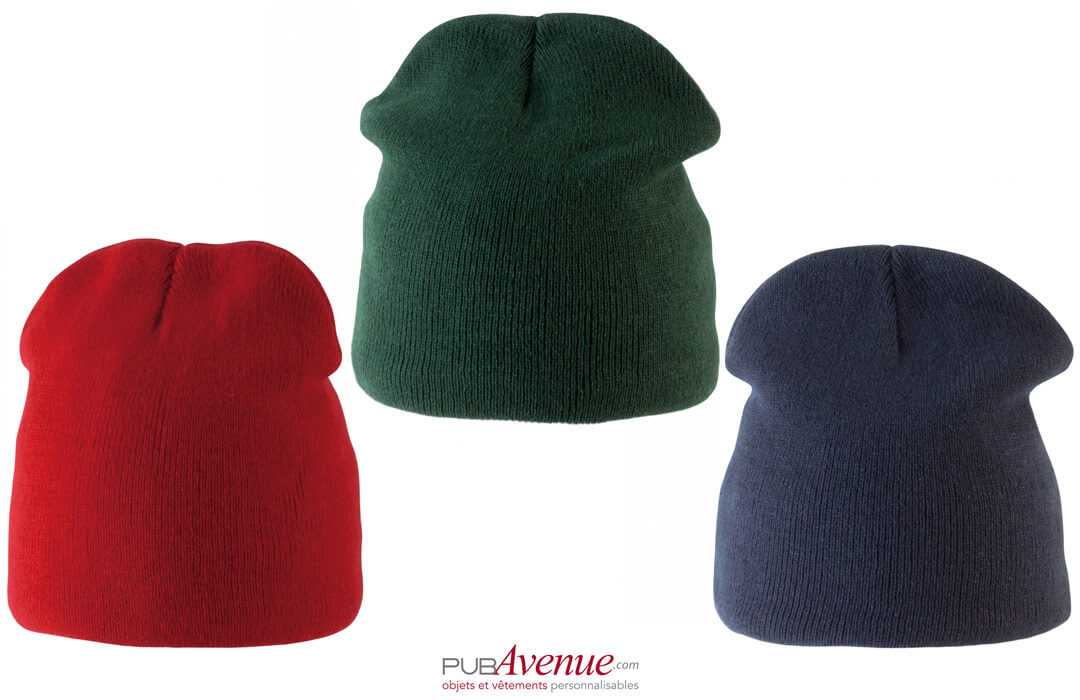 Compagno bonnet homme hiver beanie avec doublure chaude motif