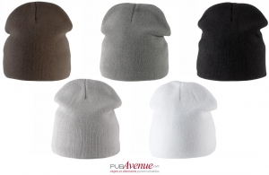 Bonnet tricoté personnalisé doublé polaire sans revers